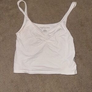 American Eagle Outfitters White Sleeveless Crop Camisole